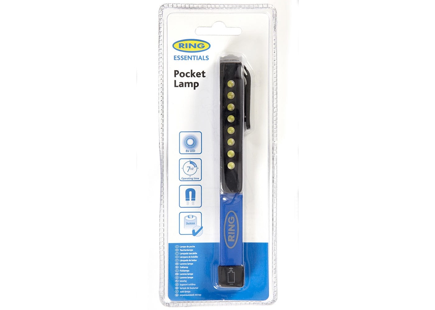 RING RIL51 LED Pocket Lamp Inc 3 X AAA Batteries  (Blister pack ) (12 units)