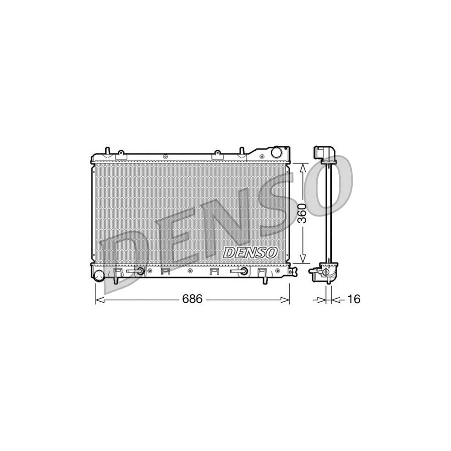 DENSO DRM36001 Engine Radiator for Subaru Forester II (Sg)