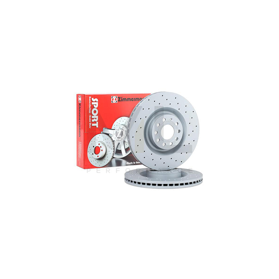 ZIMMERMANN SPORT COAT Z 100.3301.52 Brake Disc Internally Vented, Perforated, Coated, High-carbon  - 1 piece