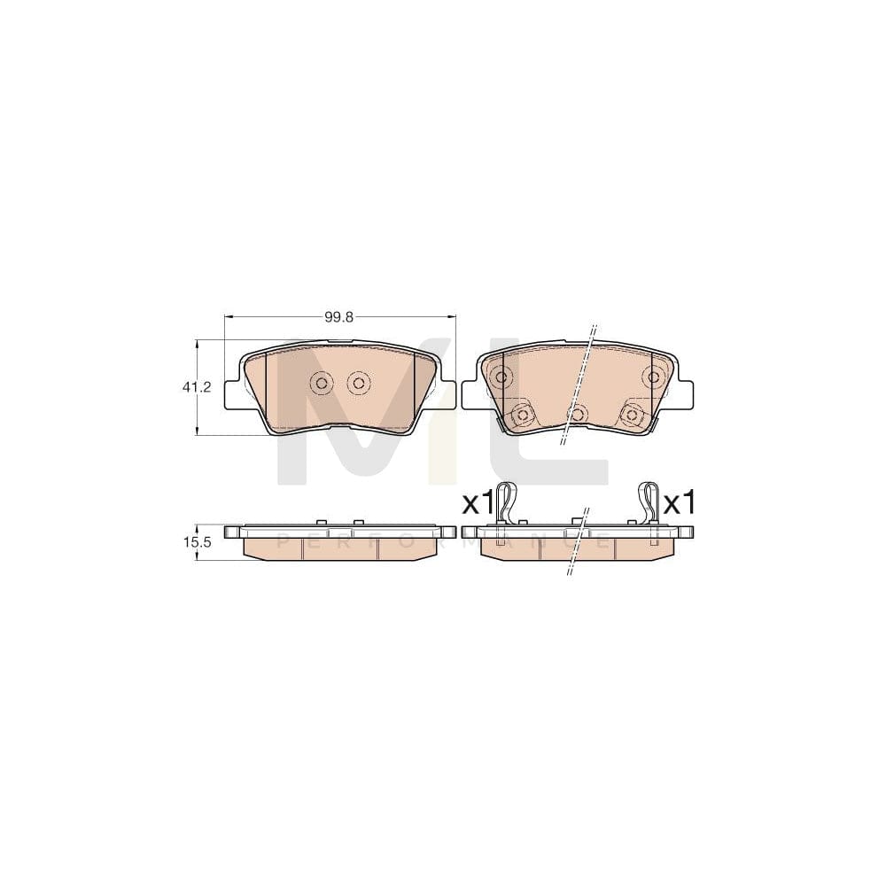 TRW Gdb3569 Brake Pad Set With Acoustic Wear Warning
