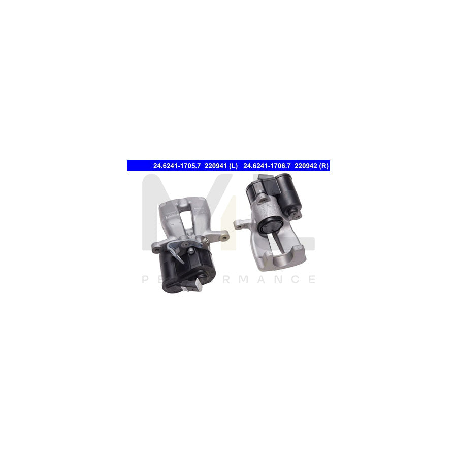 ATE 24.6241-1705.7 Brake Caliper for VW PASSAT for vehicles with electric parking brake, with electric motor, without holder