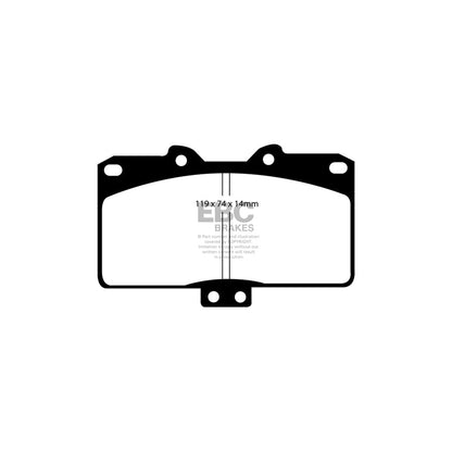 EBC PD02KF381 Mitsubishi 3000 Redstuff Front Brake Pad & Plain Disc Kit 2 | ML Performance UK Car Parts
