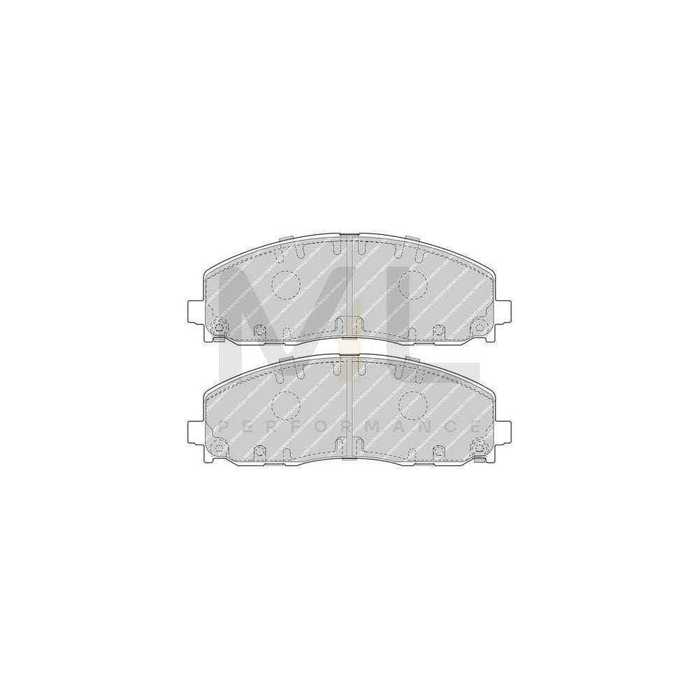 Ferodo FDB4785 Brake Pad Set Premier Eco Friction, With Acoustic Wear Warning, With Accessories