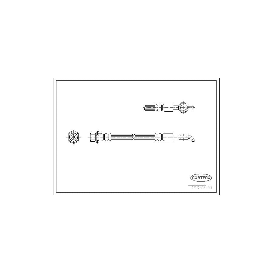 Corteco 19031970 Brake Hose for Toyota Previa / Estima I (Xr10, Xr20)