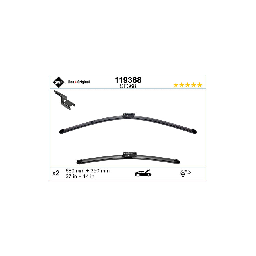 Swf 119368 Wiper Blade For Renault Captur Ii