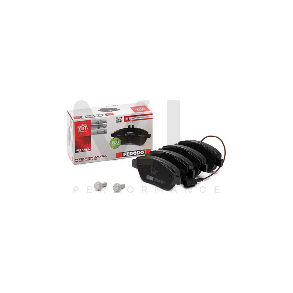 Ferodo Premier Eco Friction FDB1466 Brake Pad Set Incl. Wear Warning Contact, With Brake Caliper Screws, With Accessories