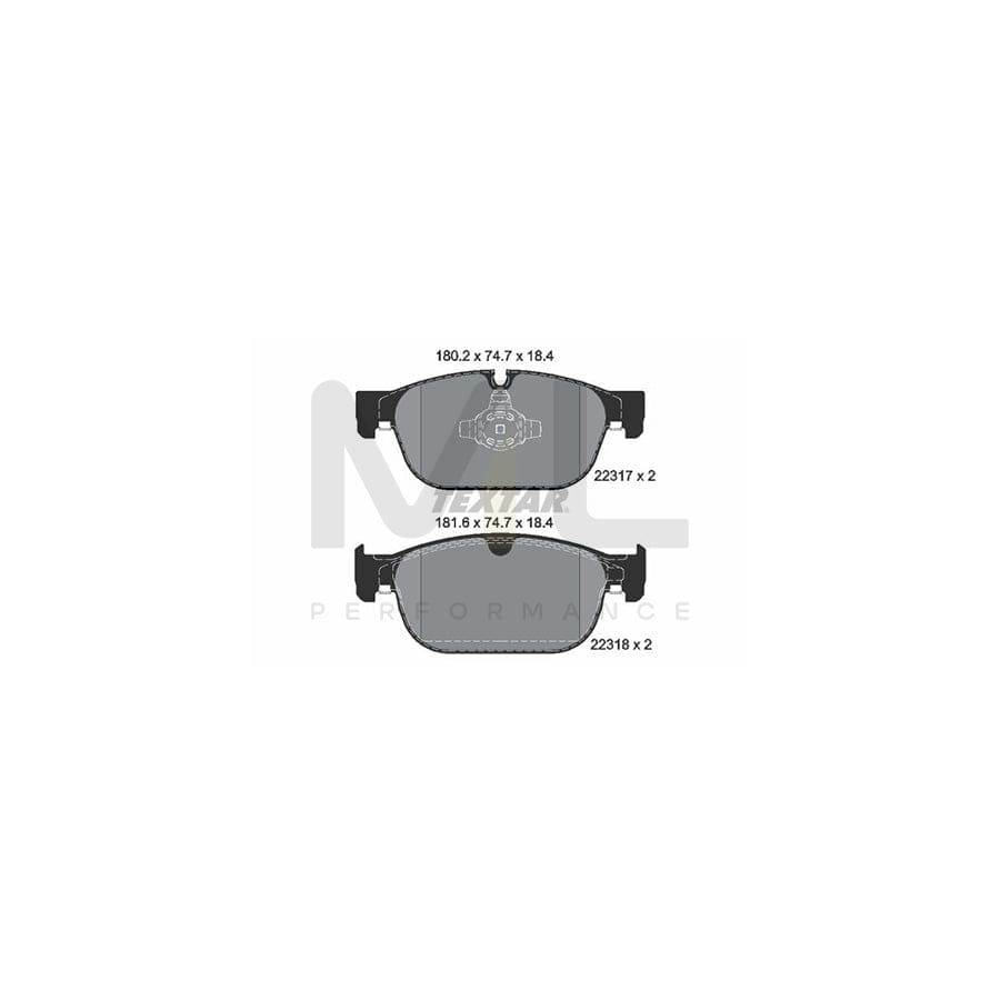 TEXTAR 2231701 Brake pad set prepared for wear indicator
