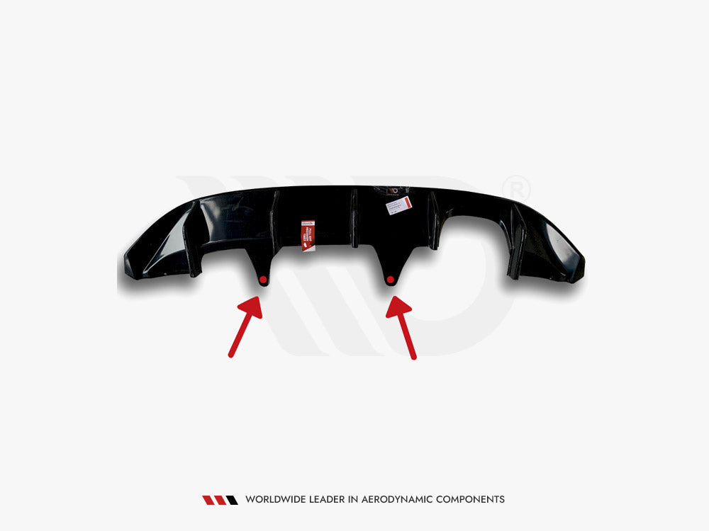 Maxton Design FO-FI-8-ST-RS1T Rear Valance Ford Fiesta MK8 St | ML Performance UK Car Parts