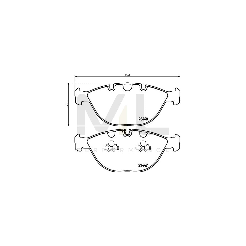 Hella 8DB 355 009-921 Brake Pad Set For Bmw X5 (E53) Prepared For Wear Indicator | ML Performance Car Parts