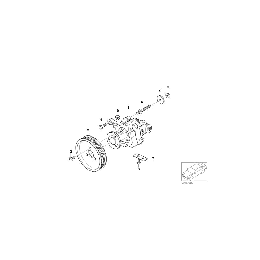 Genuine BMW 32411140906 E32 At-Vane Pump VICKERS (Inc. 730i & 740i)
