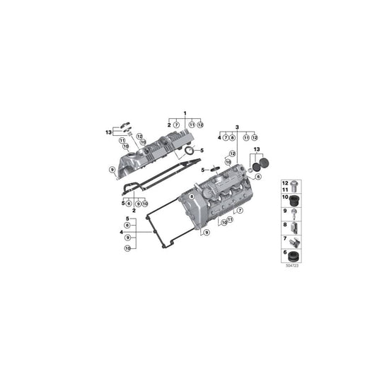 Genuine BMW 11617966219 E65 Blind Plug (Inc. AlpinaB7)