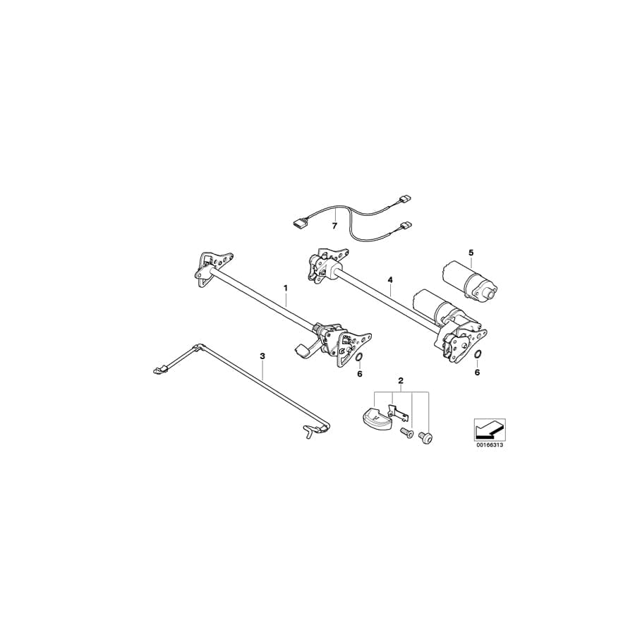 Genuine BMW 52107111877 E63 E86 E85 Left Seat Angle Adjustment (Inc. 318td, 325xi & 320td)