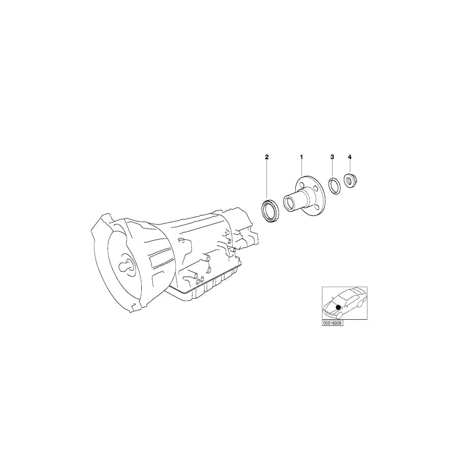 Genuine BMW 24201422581 E39 E34 E36 Shaft Seal 43,5X62,3X12 (Inc. 320i, 525i & 323i)