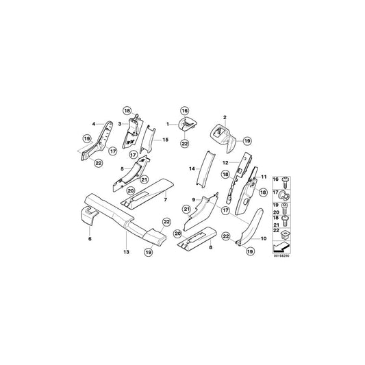 Genuine BMW 52209149489 E70 Screw 3,5X10 (Inc. X5)