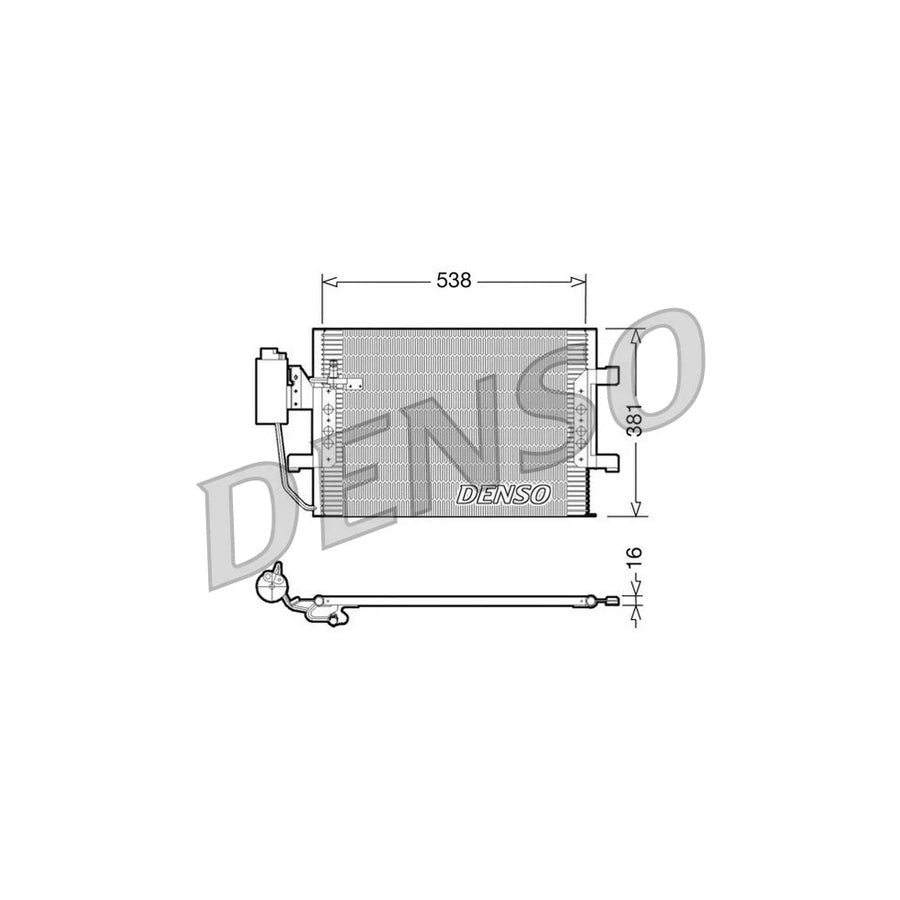DENSO DCN17025 Air Conditioning Condenser Suitable for Mercedes-Benz Vaneo (W414)