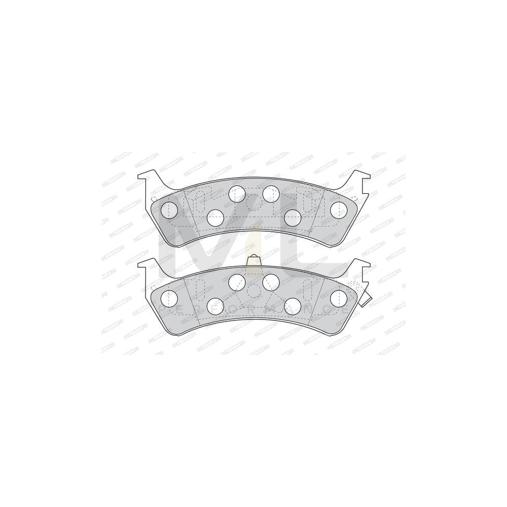 Ferodo Premier FDB1130 Brake Pad Set for Ford Usa Explorer With Acoustic Wear Warning, With Piston Clip, Without Accessories