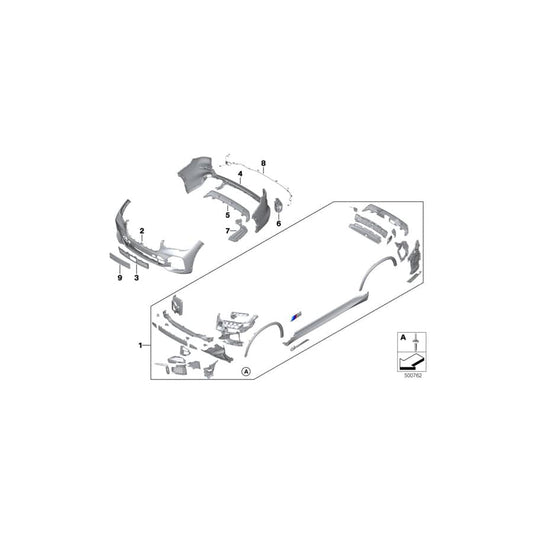 Genuine BMW 51118069211 G05 Grill, Air Intake, Center FRR (Inc. X5)