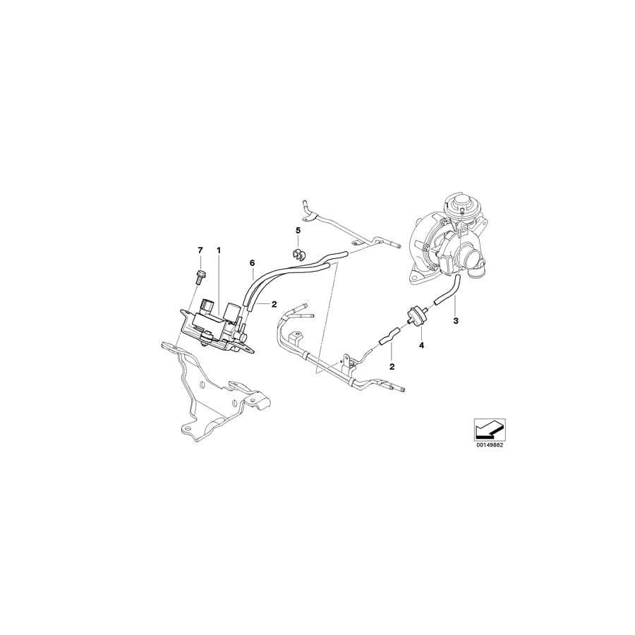 Genuine BMW 11747801533 R50 Vacuum Hose (Inc. One D)