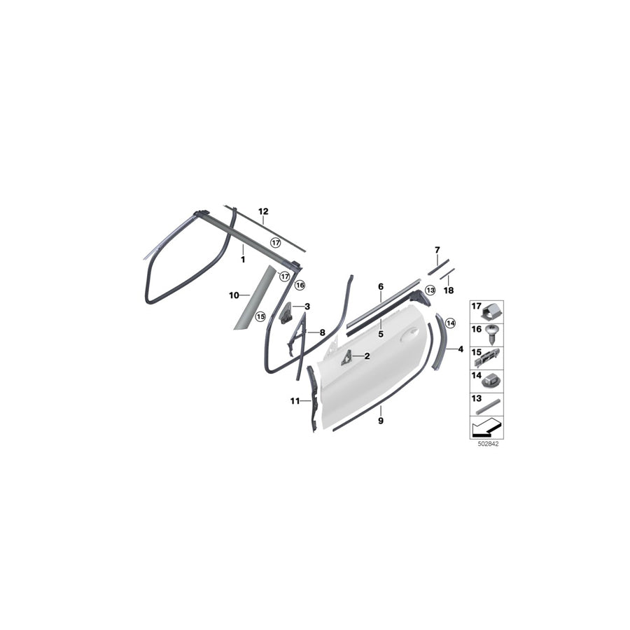 Genuine BMW 51338073975 G29 Shaft Cover Front Door Left (Inc. Z4 30i, Z4 M40i & Z4 20i)
