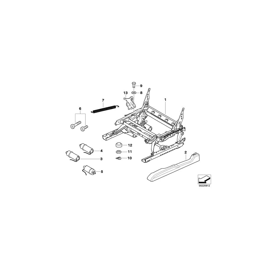 Genuine BMW 52107111870 E46 E83 Electrical Seat Mechanism, Right (Inc. X3 1.8d, 316i 1.9 & 330xi)