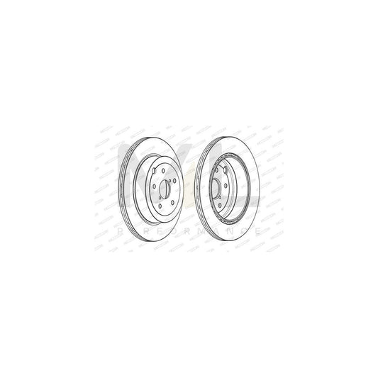 Ferodo Premier DDF2140C Brake Disc Vented, Coated, Without Accessories  - Pair