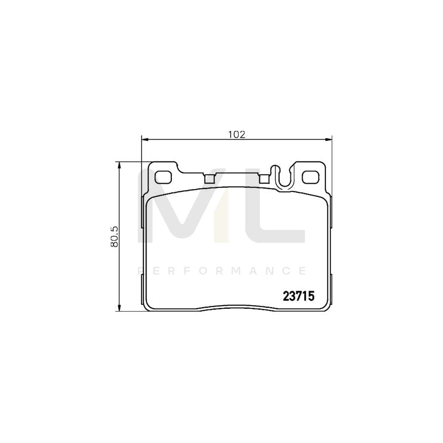 TEXTAR 2371501 Brake pad set prepared for wear indicator