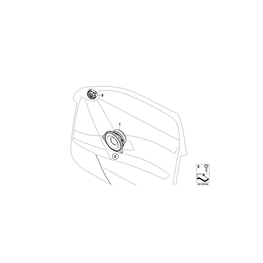 Genuine BMW 65136919351 E60 E61 Top-Hifi Loudspeaker Tweeter (Inc. M5, 535d & 520i)