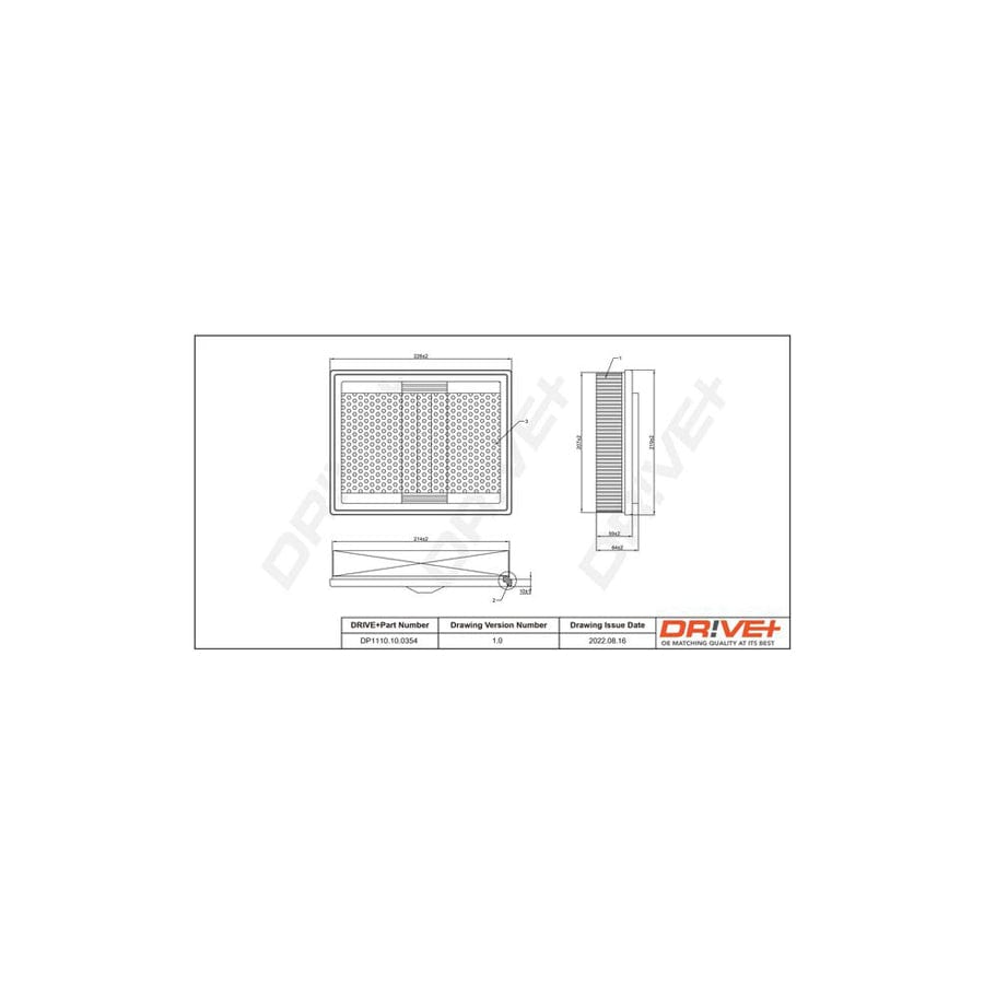 Dr!Ve+ Dp1110.10.0354 Air Filter