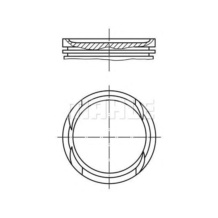 MAHLE ORIGINAL 009 84 00 Piston 86,4 mm, with piston rings | ML Performance Car Parts