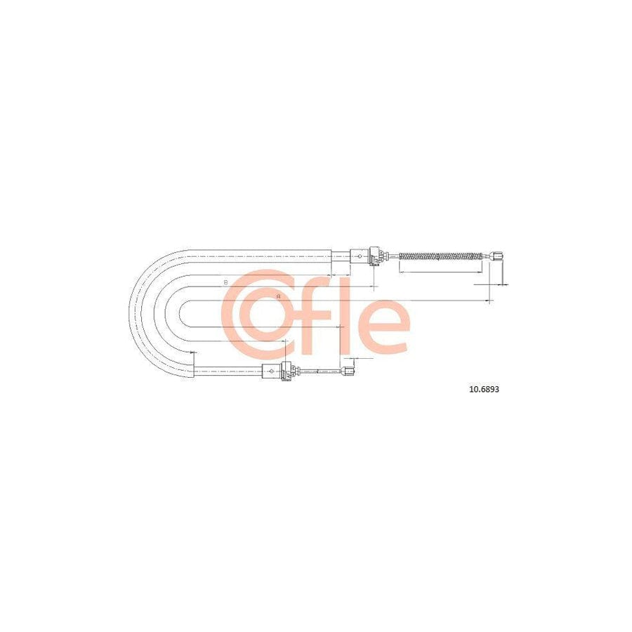 Cofle 10.6893 Hand Brake Cable