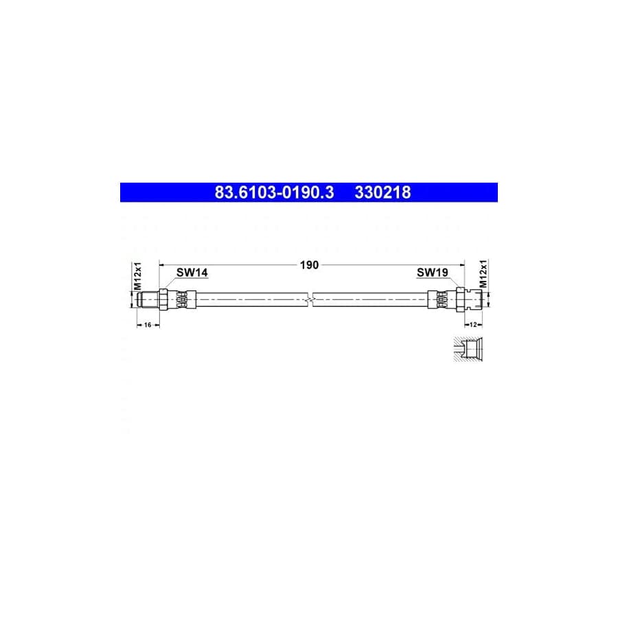 ATE 83.6103-0190.3 Brake Hose