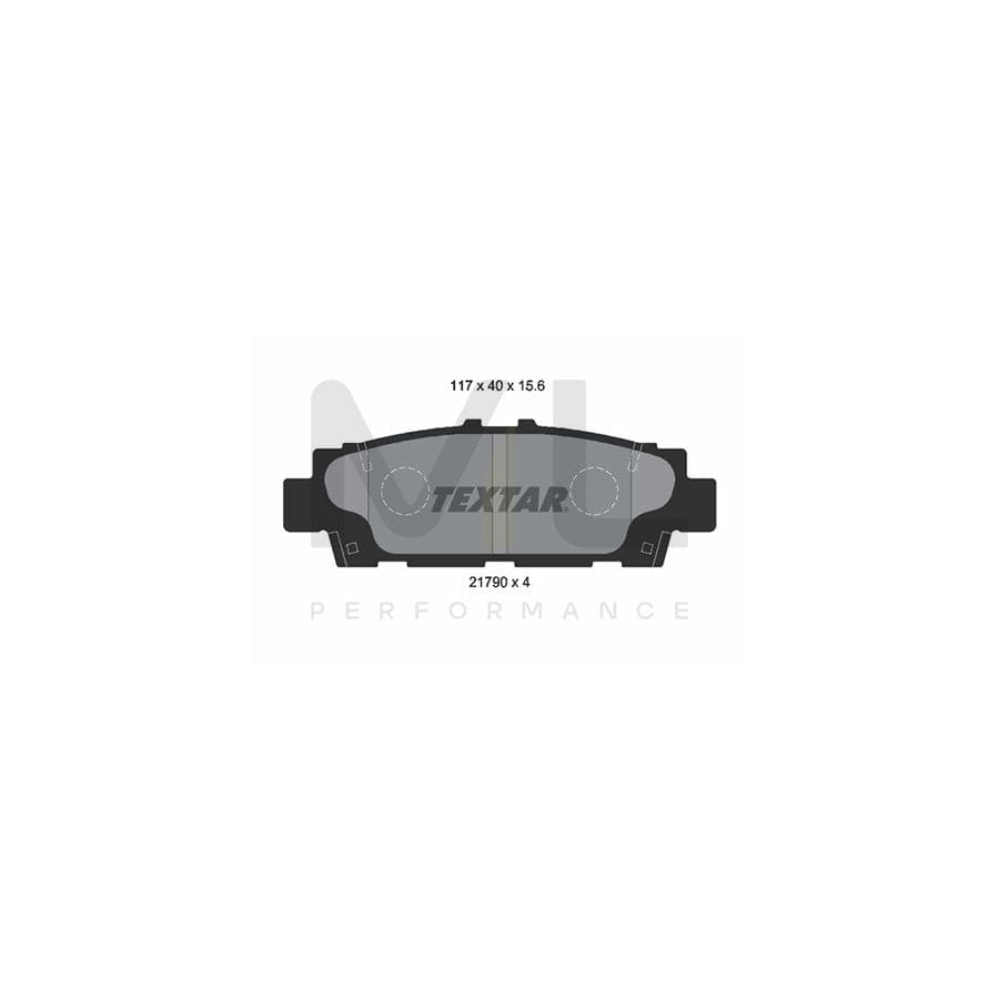 TEXTAR 2179001 Brake pad set not prepared for wear indicator