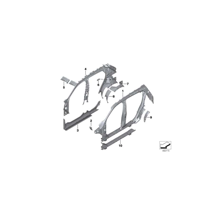 Genuine BMW 41007467323 F39 Wheelhouse Extension, Left (Inc. X2 20i, X2 16d & X2 M35iX)