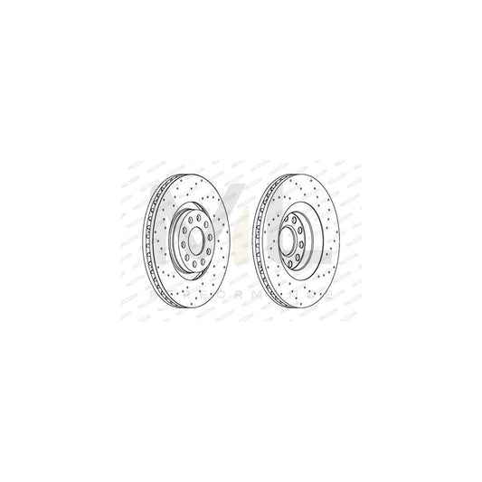 Ferodo Premier DDF1422C-1 Brake Disc Vented, Coated, Without Bolts/Screws  - Pair