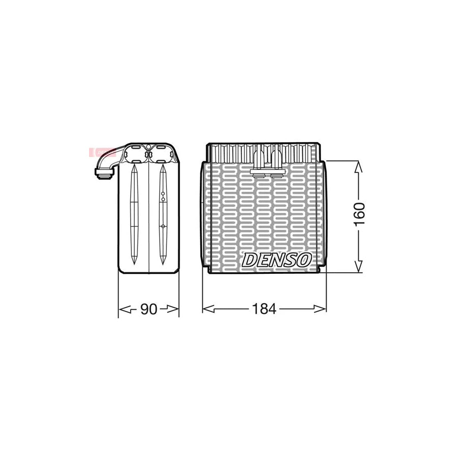 DENSO DEV23001 Air Conditioning Evaporator for Renault Clio III Hatchback (Br0/1, Cr0/1)