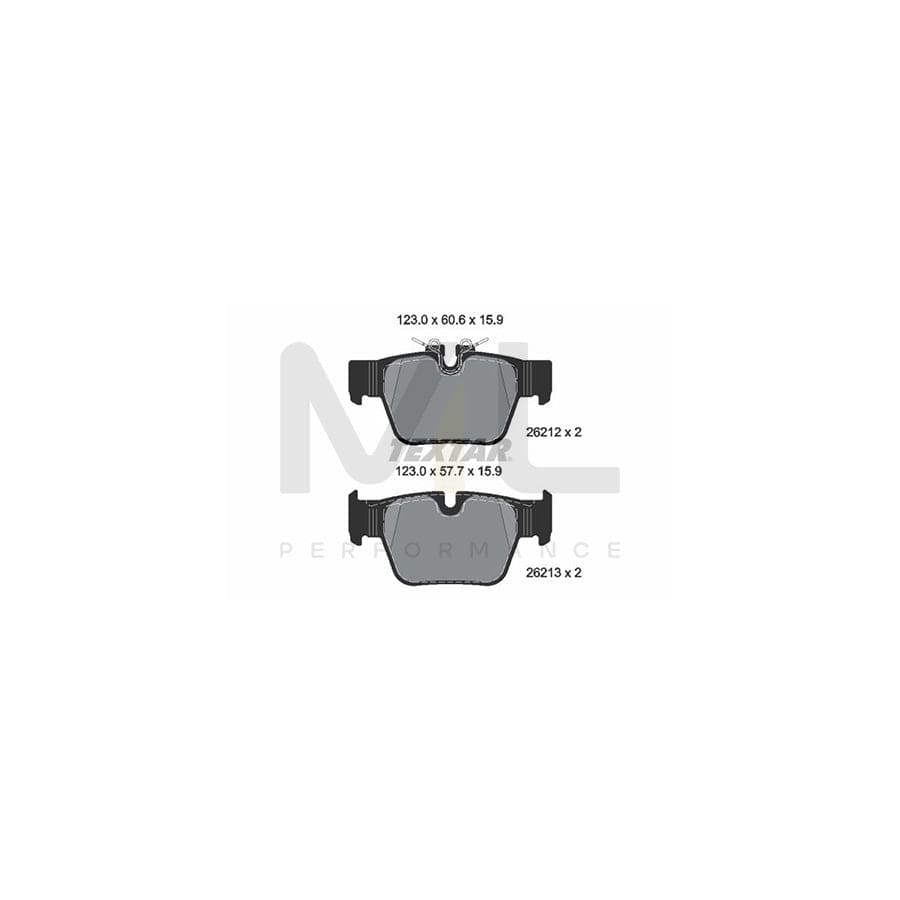 TEXTAR 2621201 Brake pad set prepared for wear indicator