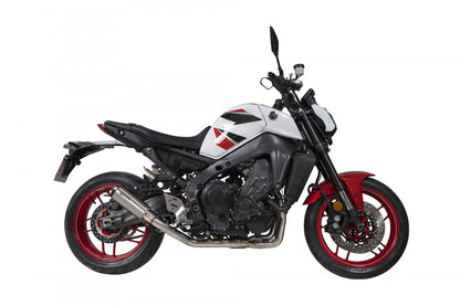 Scorpion PYA116SYSSEO Yamaha MT-09 Red Power Full System - Brushed Stainless Steel Sleeve | ML Performance UK UK