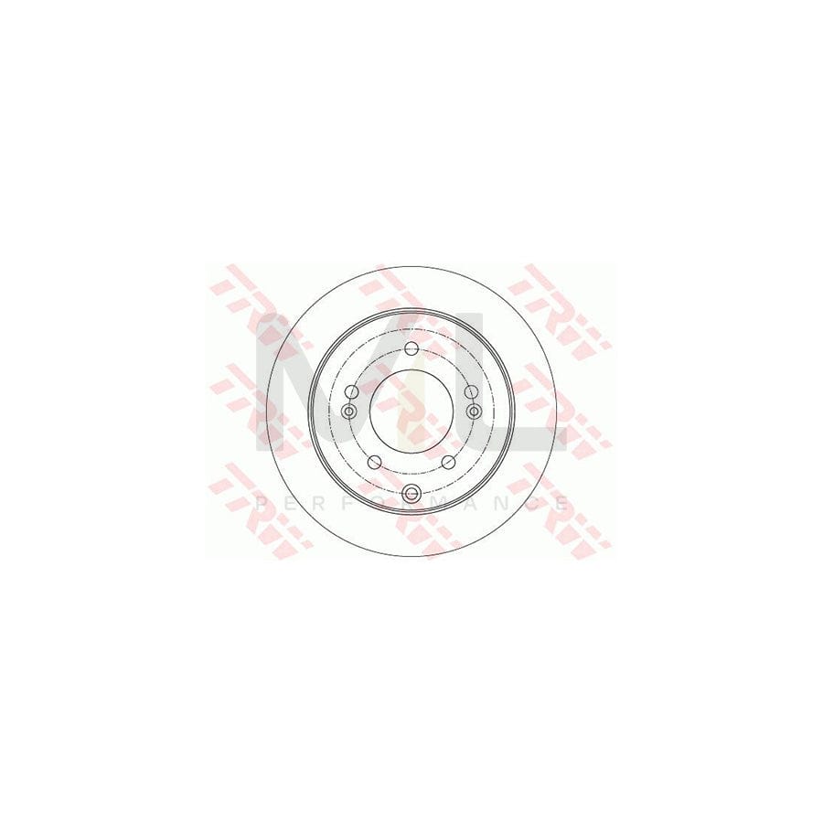 TRW DF7819 Brake Disc Solid, Painted  - 1 piece