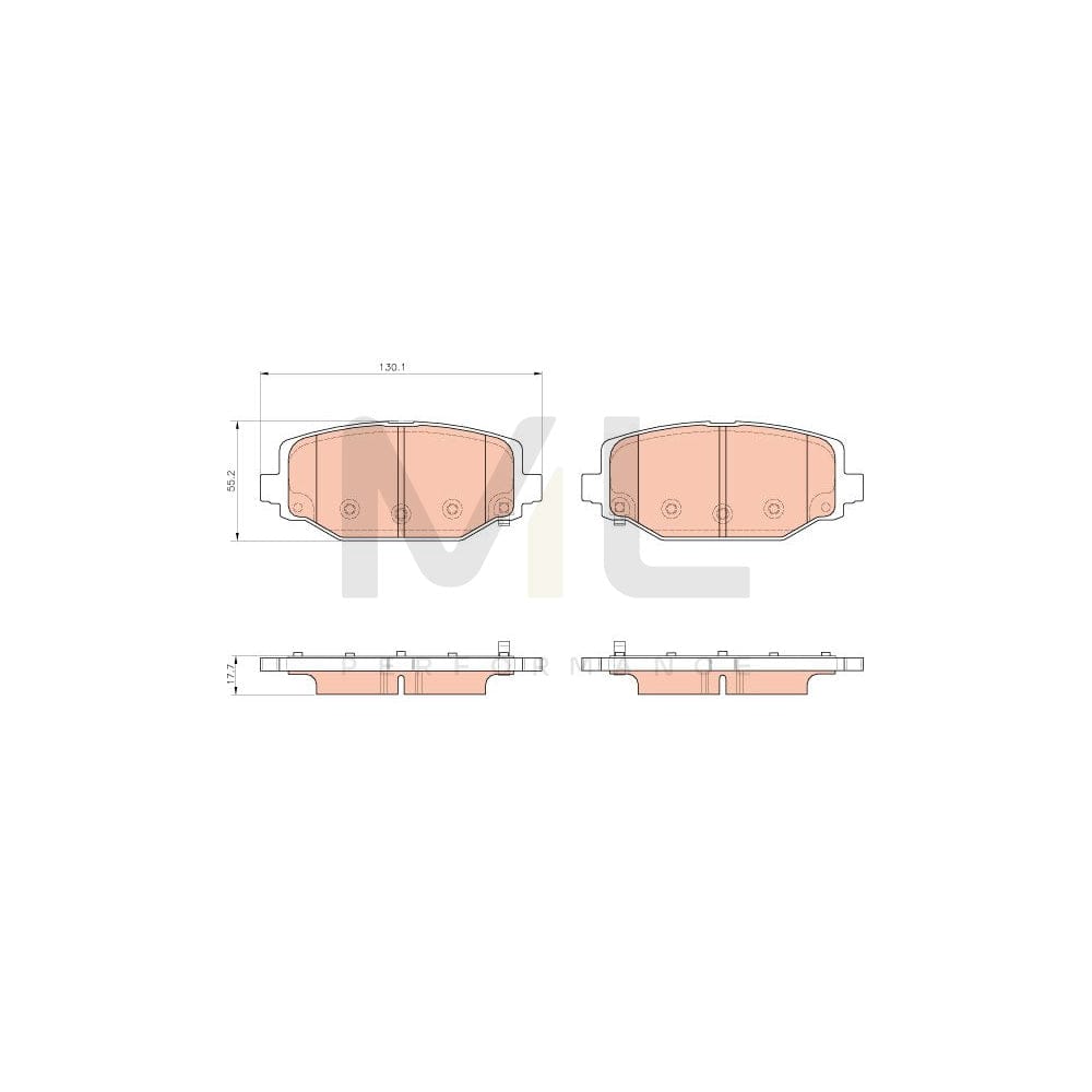 TRW Gdb1936 Brake Pad Set With Acoustic Wear Warning