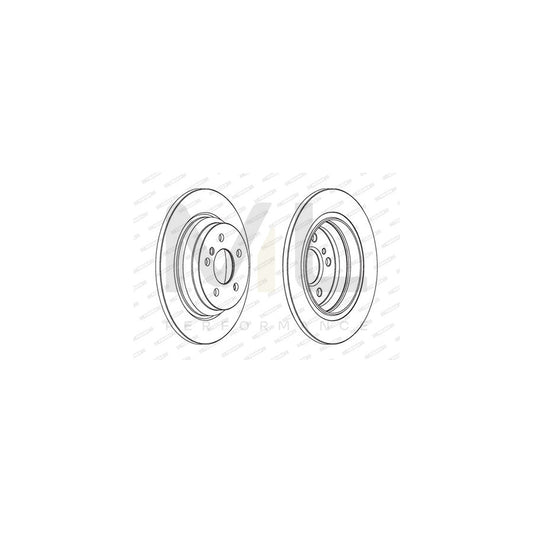 Ferodo Premier DDF1770C Brake Disc Solid, Coated, With Bolts/Screws  - Pair