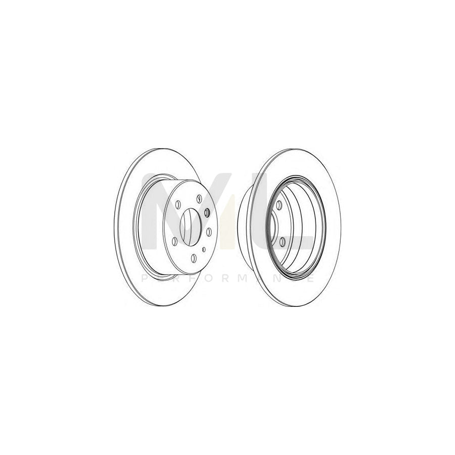 Ferodo DDF003-1 Brake Disc Solid  - Pair