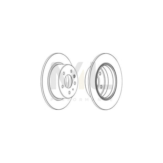 Ferodo DDF003-1 Brake Disc Solid  - Pair