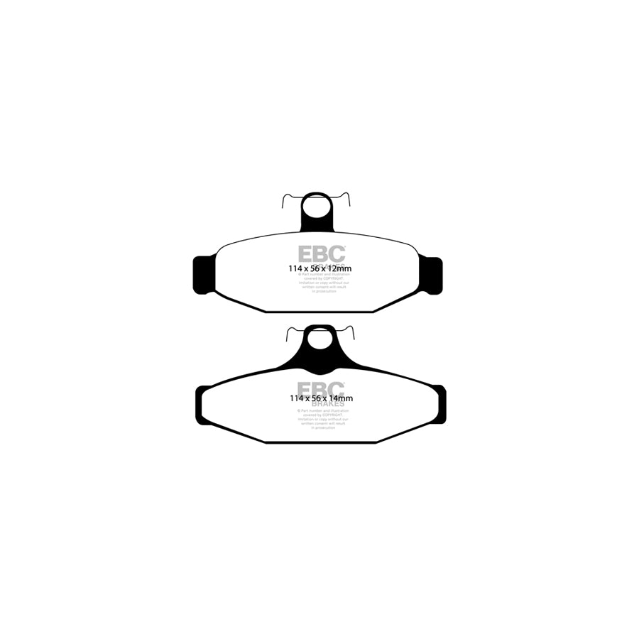 EBC DP21167 Chevrolet Pontiac Greenstuff Rear Brake Pads (Inc. Camaro, Camaro, Firebird) 2 | ML Performance UK Car Parts