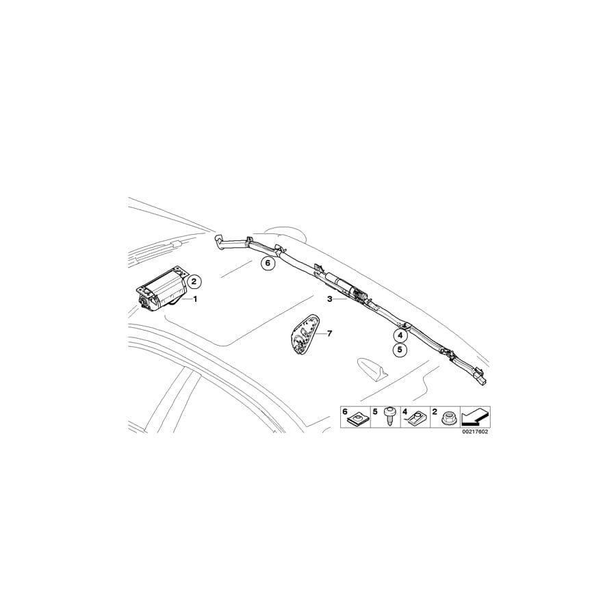 Genuine BMW 72127160192 E90 E91 Side Airbag, Front Right Seat B7/LEMON (Inc. 328i, 330xi & 320d)