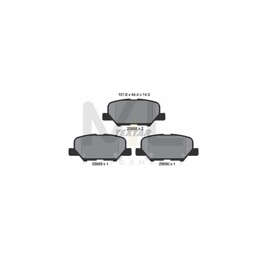 TEXTAR 2568801 Brake pad set with acoustic wear warning