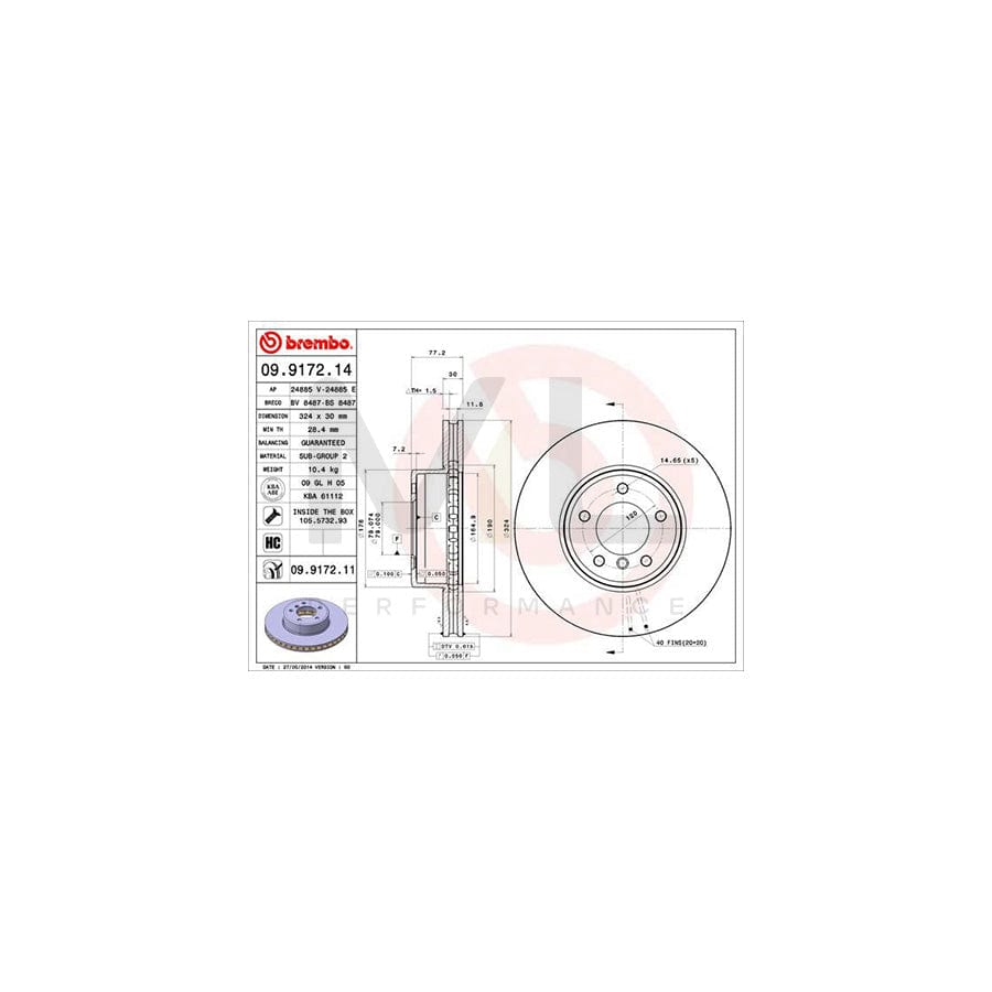 brembo-09-9172-14-brake-disc-internally-vented-high-carbon-with-bolts-screws