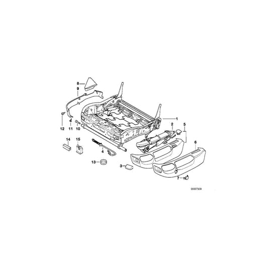 Genuine BMW 52107058002 E38 Covering Outer LAVENDELGRAU (Inc. 735iL, 735i & 730i)