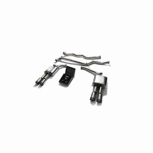 Armytrix AUB84-QS11B Valvetronic Exhaust System Audi A4 | A5 B8 2008-2015 with Quad Blue Coated 3.5"