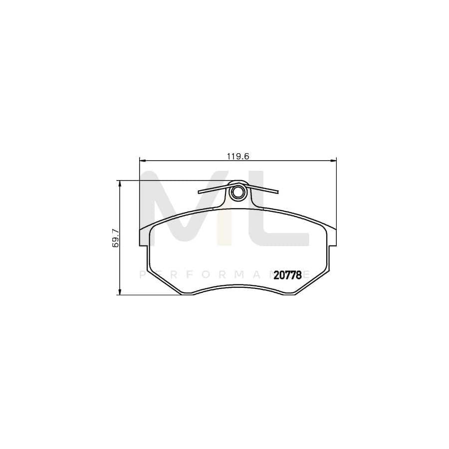 TEXTAR 2077801 Brake pad set not prepared for wear indicator, with brake caliper screws