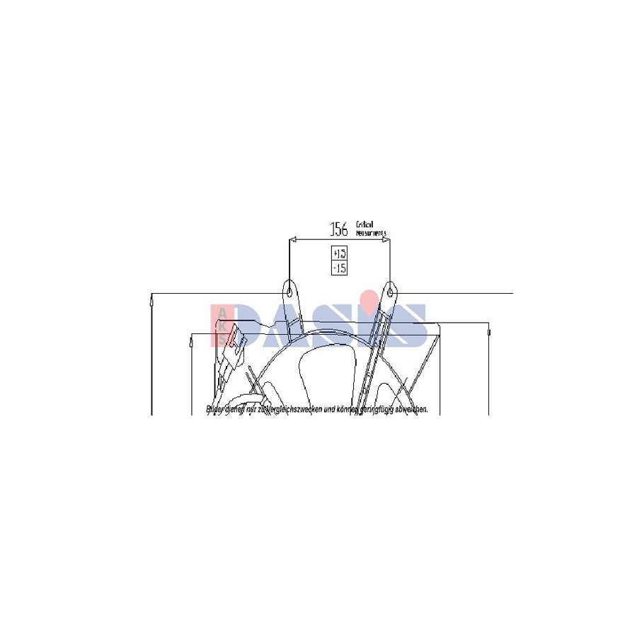 AKS Dasis 518016N Fan, Radiator for KIA Shuma
